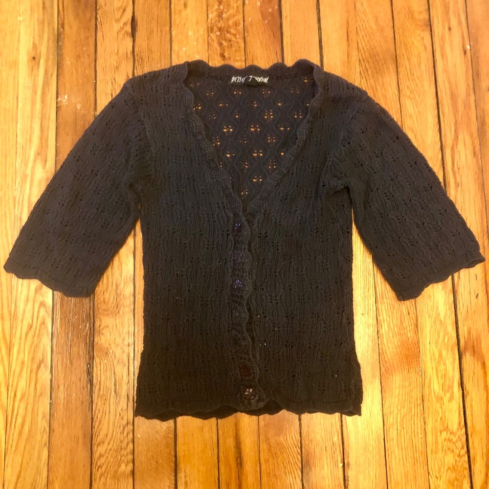 Black Betsey Johnson knit cardigan